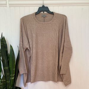 Joseph A. Oversized Oatmeal Soft Crew Neck Sweater